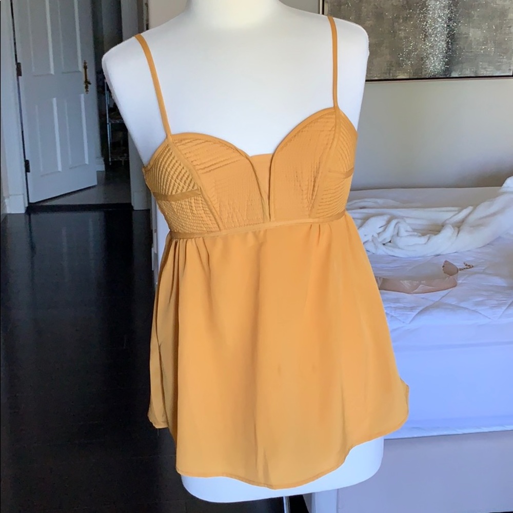 Mustard bra tank top